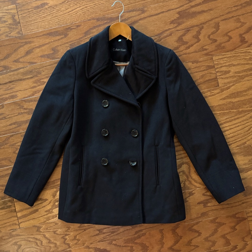 NWOT CK Wool Pea Coat 8p